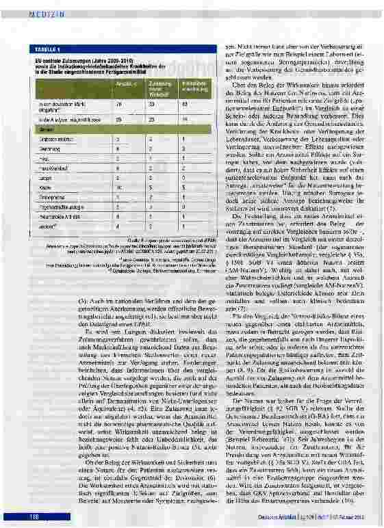 Vorschauseite 2: Neue Arzneimittel: Verfügbarkeit von Daten zum therapeutischen Stellenwert bei Markteinführung
