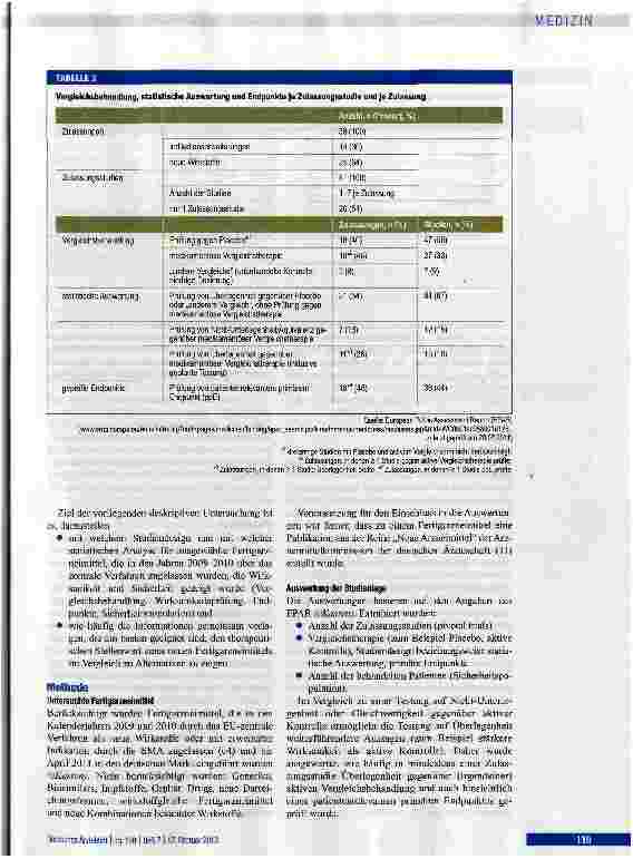 Vorschauseite 3: Neue Arzneimittel: Verfügbarkeit von Daten zum therapeutischen Stellenwert bei Markteinführung