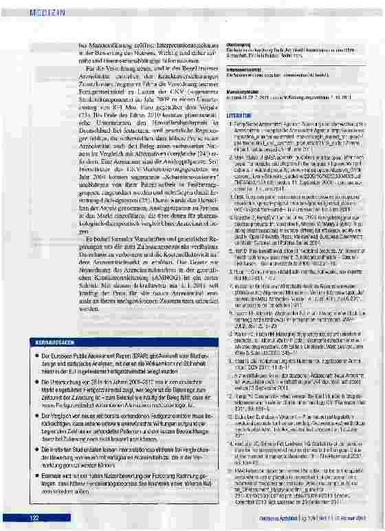 Vorschauseite 6: Neue Arzneimittel: Verfügbarkeit von Daten zum therapeutischen Stellenwert bei Markteinführung