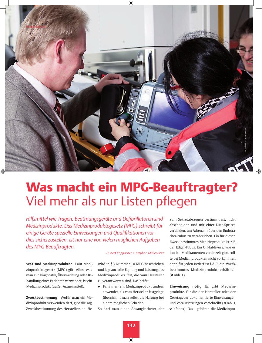 Vorschauseite 1: Was macht ein MPG-Beauftragter? ? Viel mehr als nur Listen pflegen