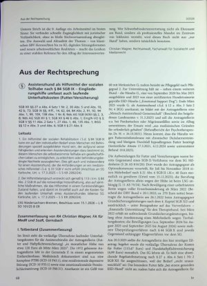 Vorschauseite 1: Aus der Rechtsprechung. Aus der Rechtsprechung