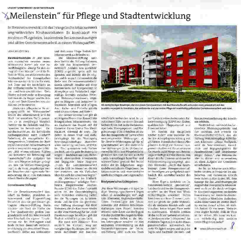 Vorschauseite 1: Meilenstein für Pflege und Stadtentwicklung