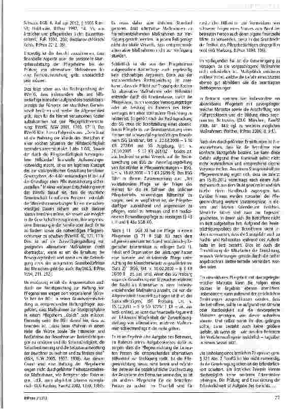 Vorschauseite 2: Zur Genehmigung eines Bettgitters § 1906 Abs. 1,2 und 4 BGB