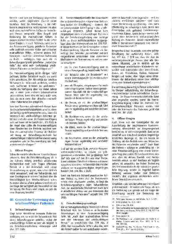 Vorschauseite 3: Das neue Erwachsenenschutzrecht der Schweiz -Patientenverfügung, Vertretung bei medizinischen Maßnahmen, fürsorgerische Unterbringung, Aufenthalt in Wohnoder Pflegeeinrichtungen