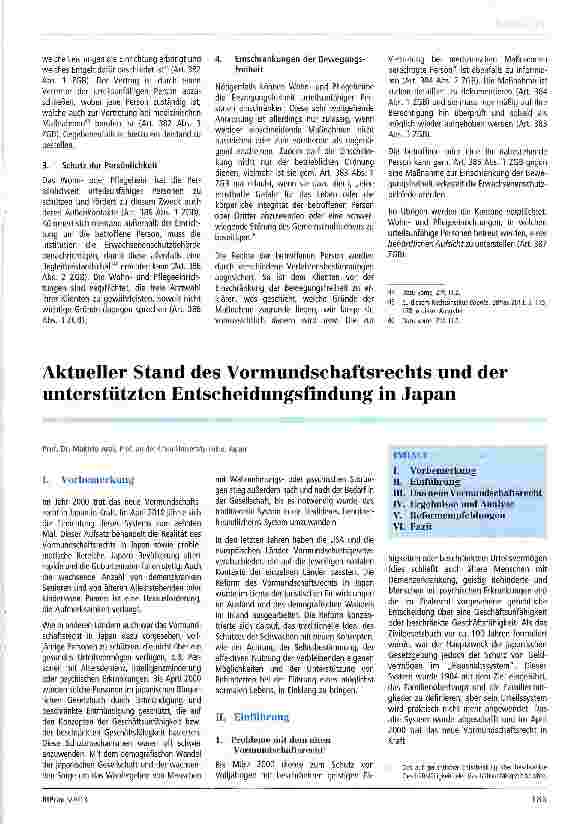Vorschauseite 6: Das neue Erwachsenenschutzrecht der Schweiz -Patientenverfügung, Vertretung bei medizinischen Maßnahmen, fürsorgerische Unterbringung, Aufenthalt in Wohnoder Pflegeeinrichtungen