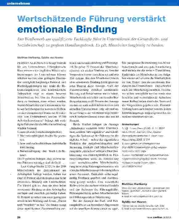 Vorschauseite 1: Wertschätzende Führung verstärkt emotionale Bindung