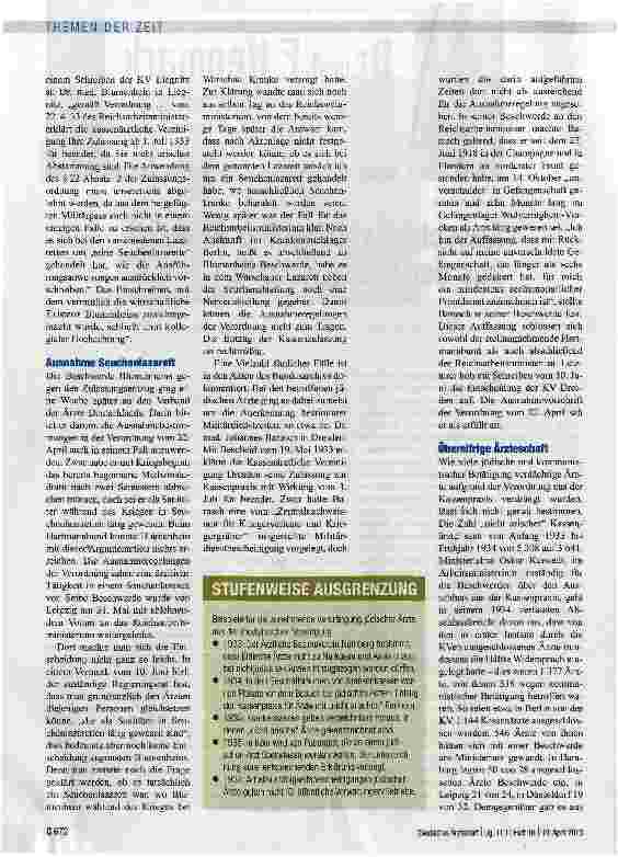 Vorschauseite 2: Ausschluss jüdischer Arzte aus der Kassenpraxis