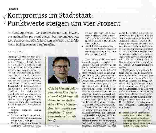 Vorschauseite 1: Kompromiss im Stadtstaat: Punktwerte steigen um vier Prozent