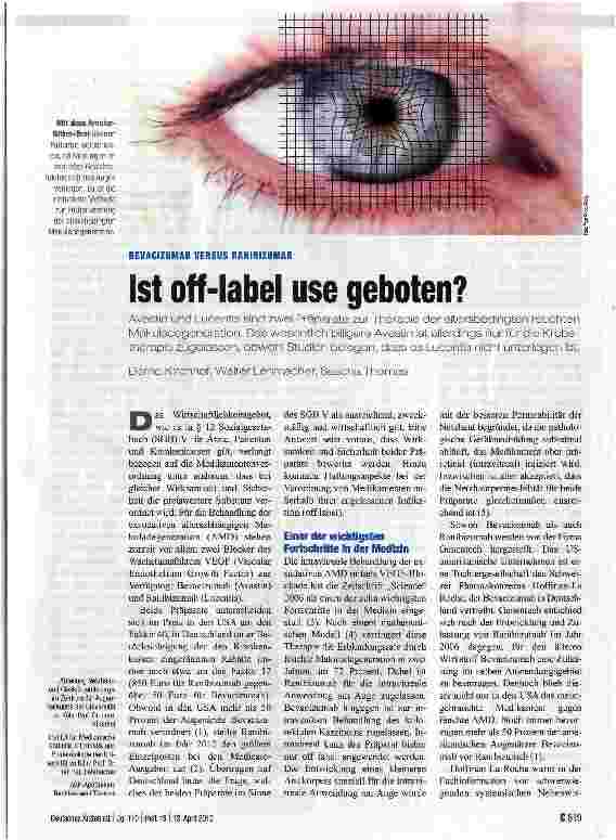 Vorschauseite 1: Ist off-label use geboten?