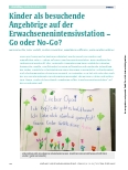 Vorschauseite 1: Kinder als besuchende Angehörige auf der Erwachsenenintensivstation – Go oder No-Go?