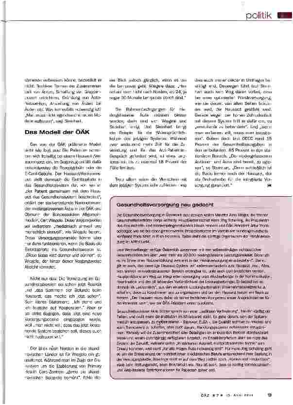 Vorschauseite 2: Primärversorgung - Alles schon jetzt vorhanden