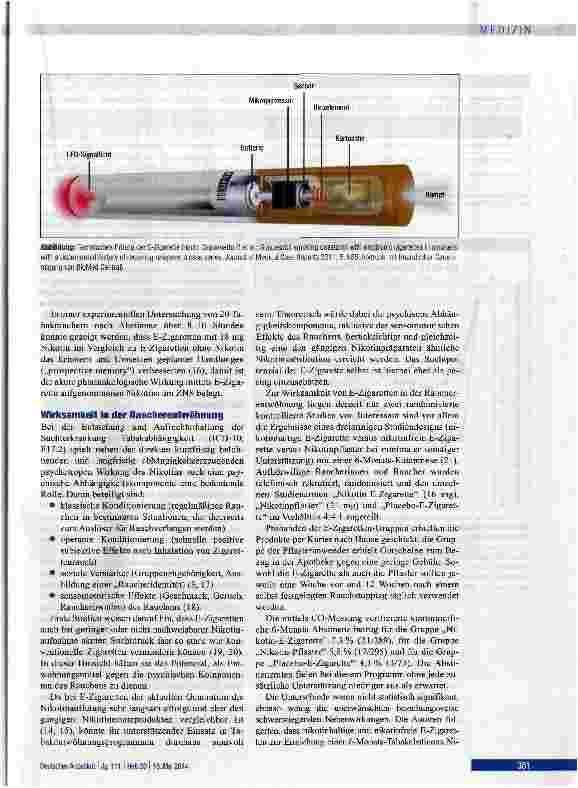 Vorschauseite 3: Die E-Zigarette -präventivmedizinische, pneumologische und suchtmedizinische Aspekte