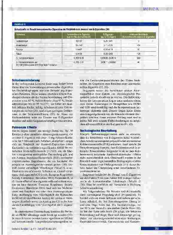 Vorschauseite 5: Die E-Zigarette -präventivmedizinische, pneumologische und suchtmedizinische Aspekte