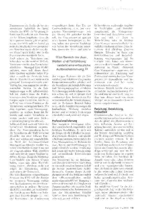 Vorschauseite 2: Integrierte Versorgung -wo liegen die Barrieren?