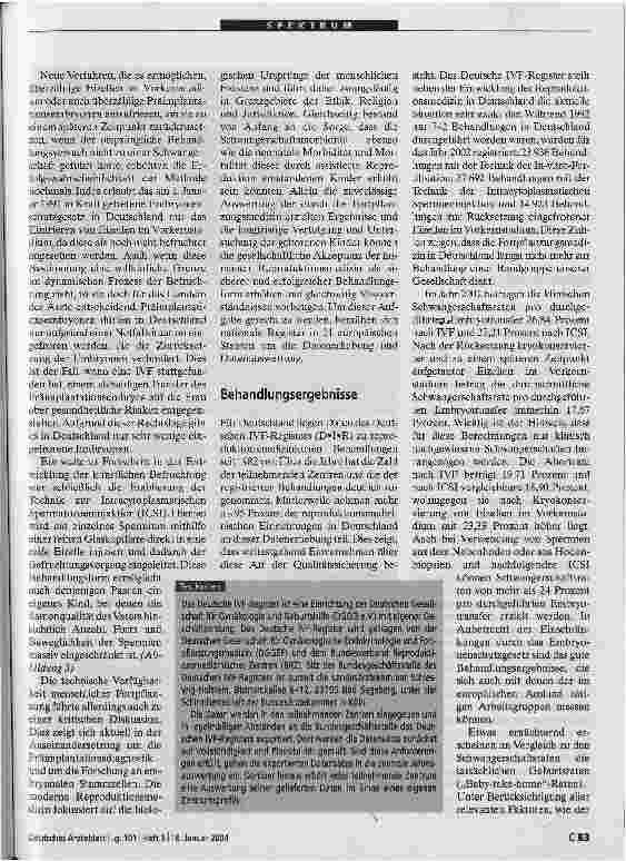 Vorschauseite 2: Methoden der assistierten Reproduktion werden sicherer