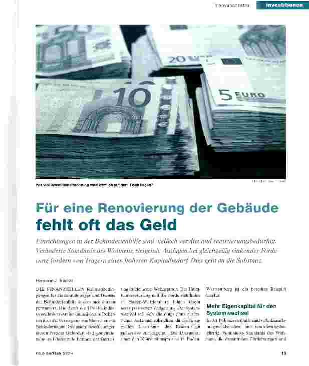 Vorschauseite 1: Für eine Renovierung der Gebäude fehlt oft das Geld
