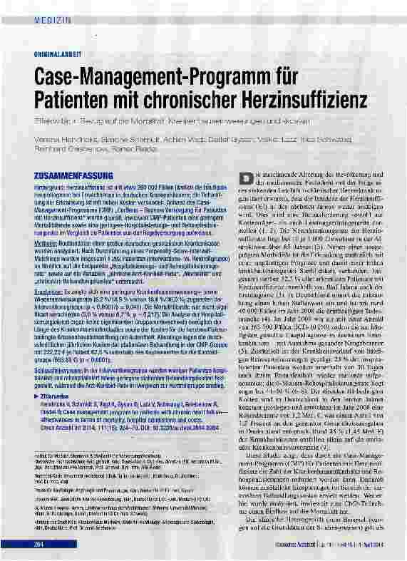 Vorschauseite 1: Case-Management-Programm für Patienten mit chronischer Herzinsuffizienz