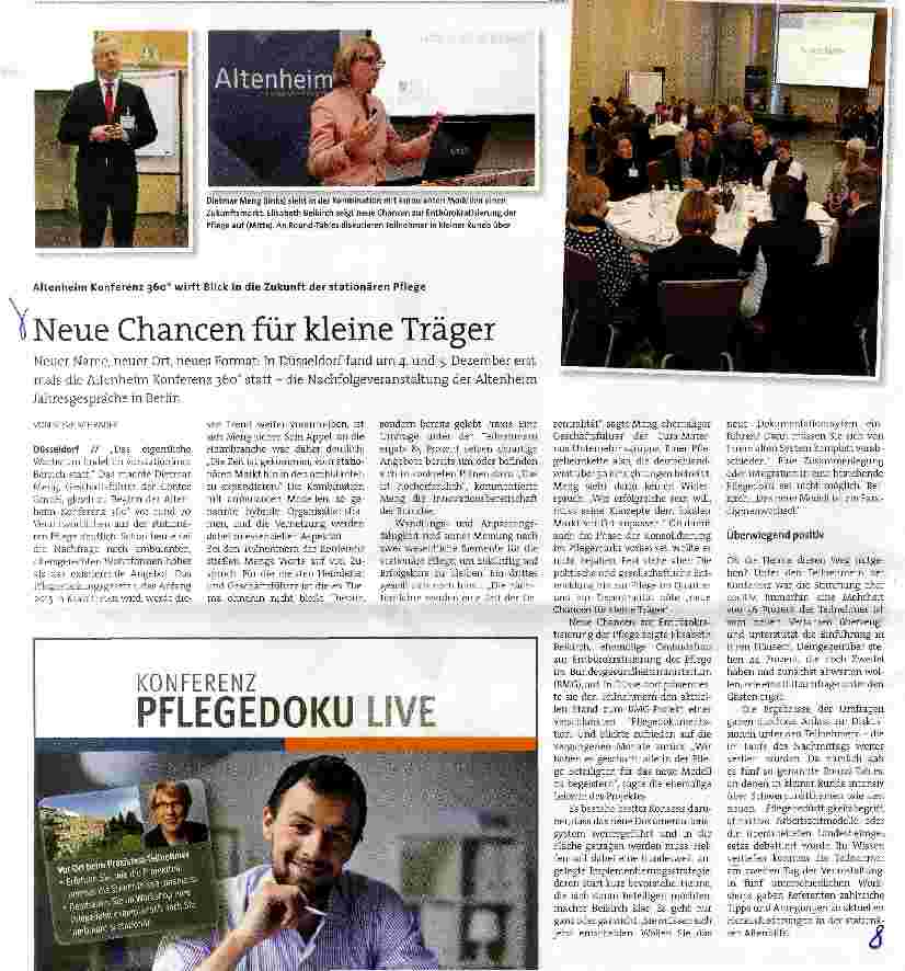 Vorschauseite 1: Neue Chancen für kleine Träger
