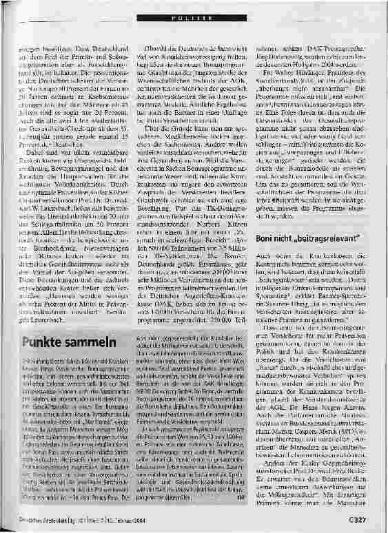 Vorschauseite 2: Kassen wollen Prävention fördern