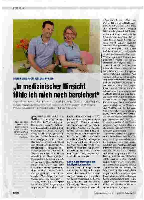 Vorschauseite 1: In medizinischer Hinsicht fühle ich mich noch bereichert