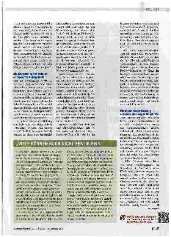 Vorschauseite 2: In medizinischer Hinsicht fühle ich mich noch bereichert