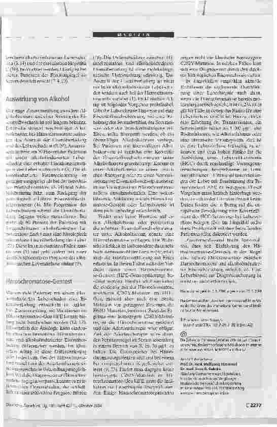 Vorschauseite 2: Störung der Eisenspeicherung durch Alkoholabusus