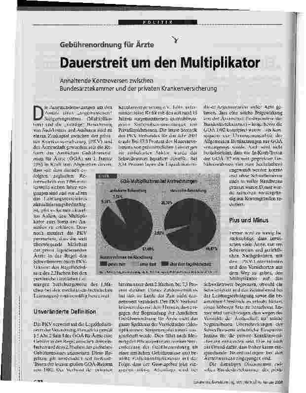 Vorschauseite 1: Dauerstreit um den Mulitplikator