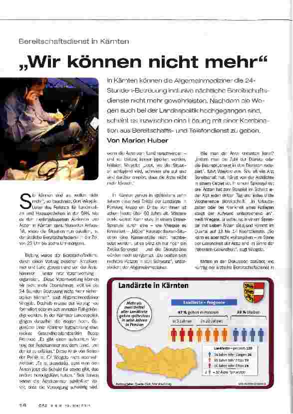 Vorschauseite 1: „Wir können nicht mehr