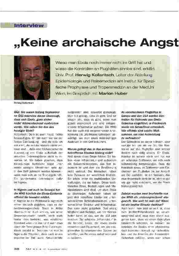 Vorschauseite 1: Keine archaische Angst schüren