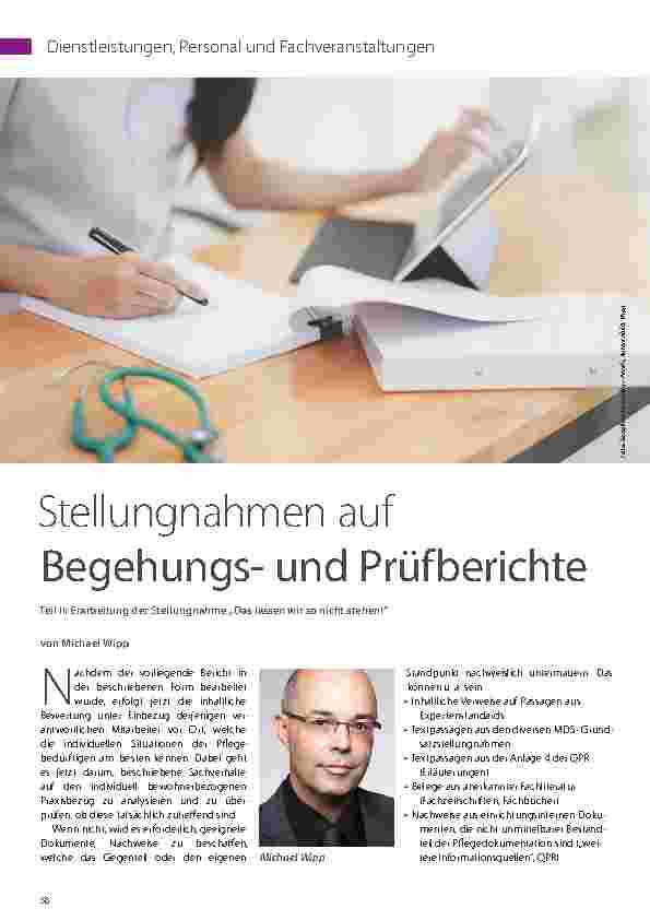 Vorschauseite 1: Stellungnahmen auf Begehungsund Prüfberichte