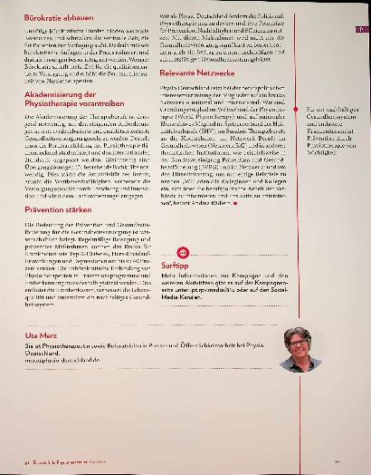 Vorschauseite 4: Ein Blick hinter die Kulissen Berufspolitisches Engagement in der Physiotherapie