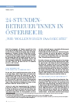 Vorschauseite 1: 24-Stunden-Betreuer: innen in Österreich "Wir wollen nur ein paar Rechte! "