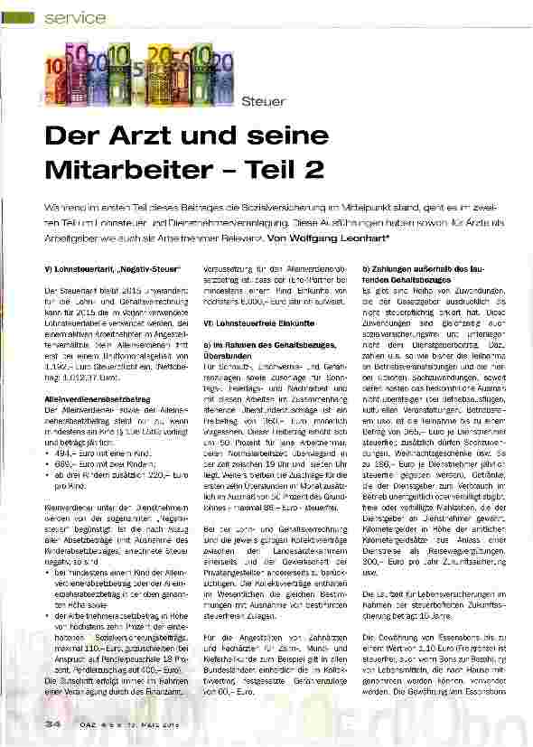 Vorschauseite 1: Der Arzt und seine Mitarbeiter - Teil 2