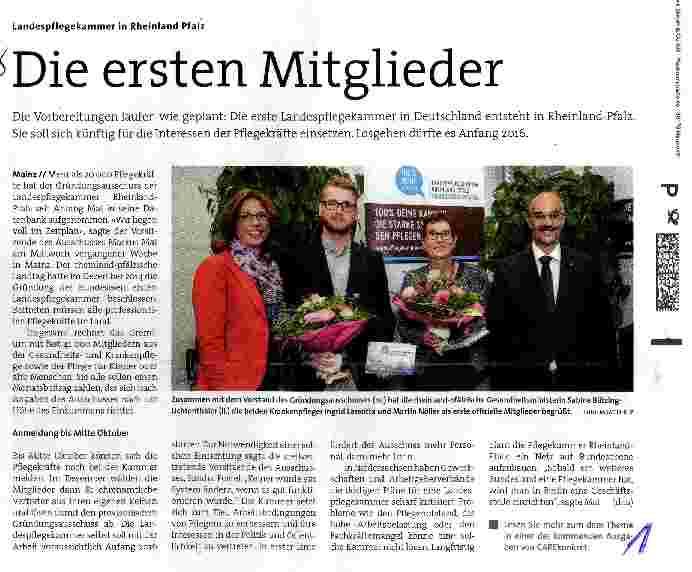 Vorschauseite 1: Die ersten Mitglieder