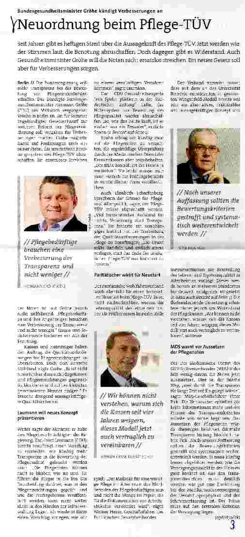 Vorschauseite 1: Neuordnung beim Pflege-TÜV