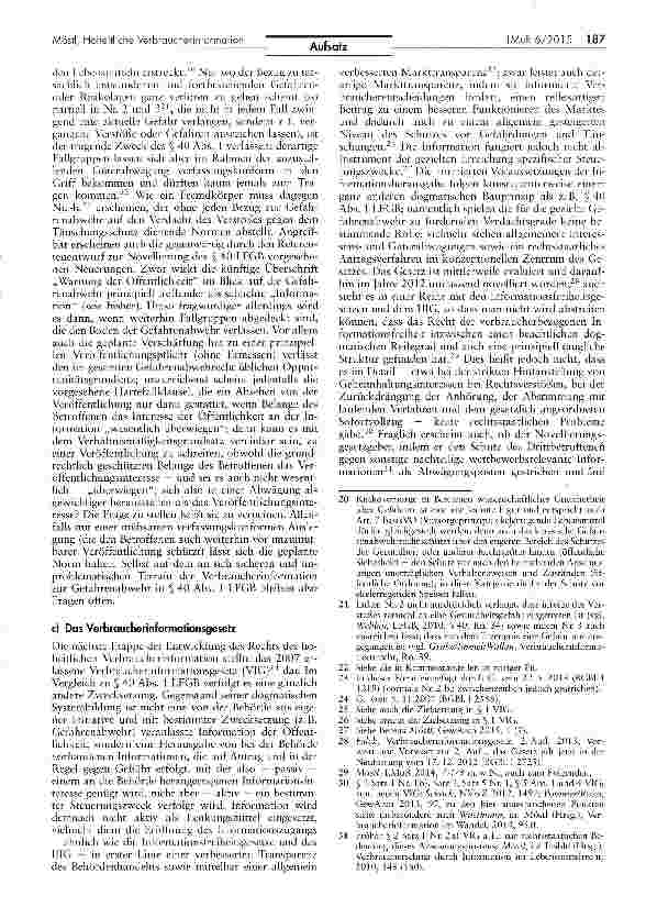 Vorschauseite 3: Hoheitliche Verbraucherinformation — Grundfragen und aktuelle Entwicklungen
