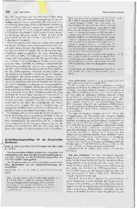 Vorschauseite 1: Ermächtigungsgrundlage für die Arzneimittel-/ Richtlinien