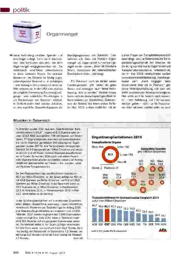 Vorschauseite 3: OrganmangelEin Problem, keine Lösung