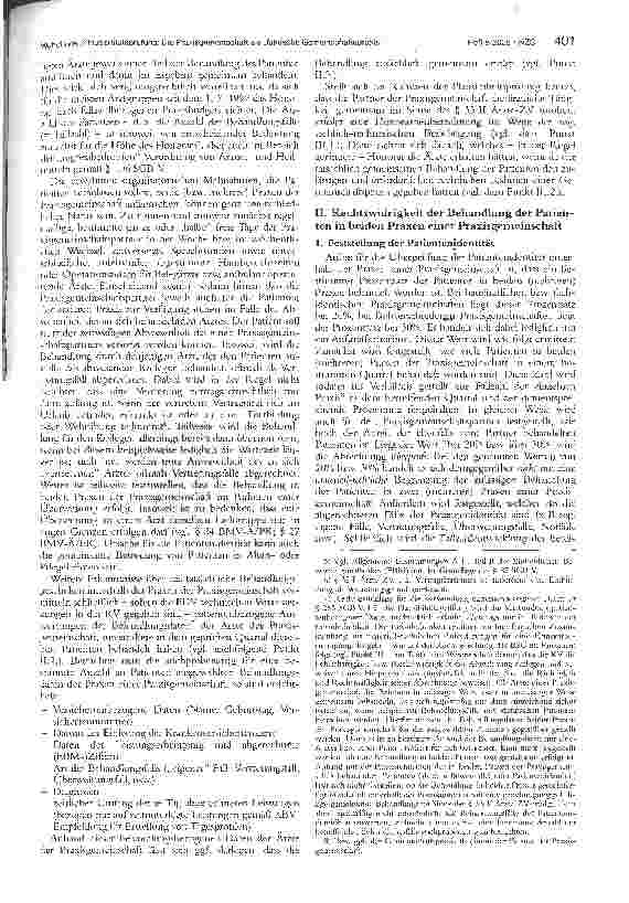 Vorschauseite 2: Plausibilitätsprüfung: Die Praxisgemeinschaft als faktische Gemeinschaftspraxis -Zur Abrechnung ärztlicher Leistungen in einer Praxisgemeinschaft bei auffällig hoher Patienteniden…