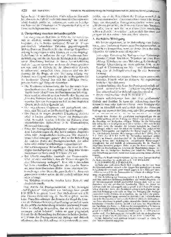 Vorschauseite 3: Plausibilitätsprüfung: Die Praxisgemeinschaft als faktische Gemeinschaftspraxis -Zur Abrechnung ärztlicher Leistungen in einer Praxisgemeinschaft bei auffällig hoher Patienteniden…