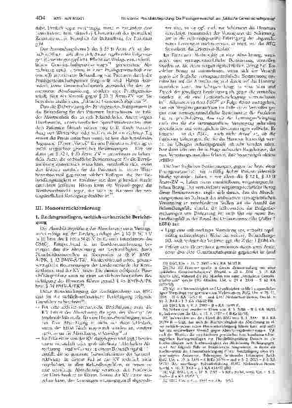 Vorschauseite 5: Plausibilitätsprüfung: Die Praxisgemeinschaft als faktische Gemeinschaftspraxis -Zur Abrechnung ärztlicher Leistungen in einer Praxisgemeinschaft bei auffällig hoher Patienteniden…