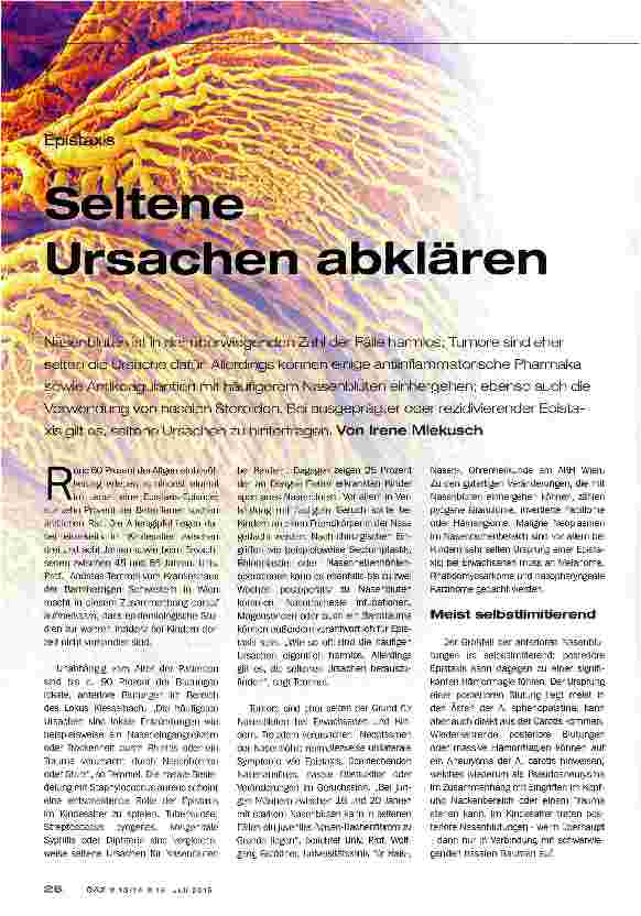 Vorschauseite 1: Seltene Ursachen abklären