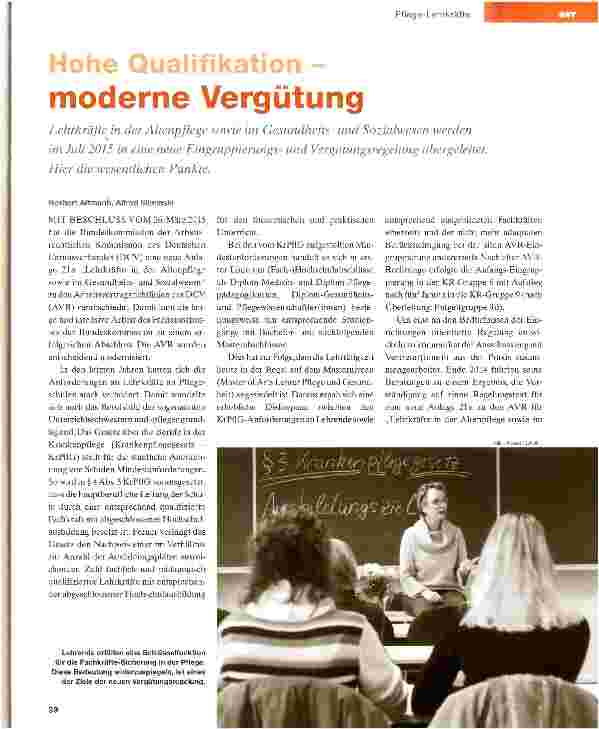 Vorschauseite 1: Hohe Qualifikation -moderne Vergütung