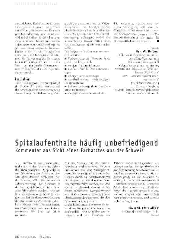 Vorschauseite 3: Integrierte, videobasierte Parkinson-Versorgung