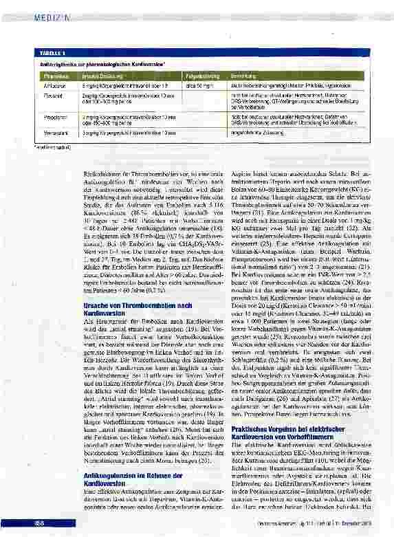 Vorschauseite 3: Kardioversion von nichtvalvulärem Vorhofflimmern