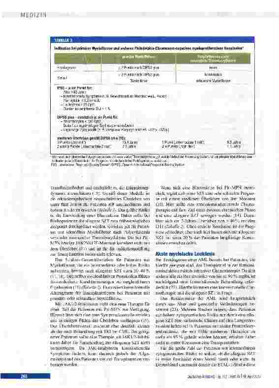 Vorschauseite 5: Indikationen zur allogenen Stammzelltransplantation bei myeloischen Neoplasien