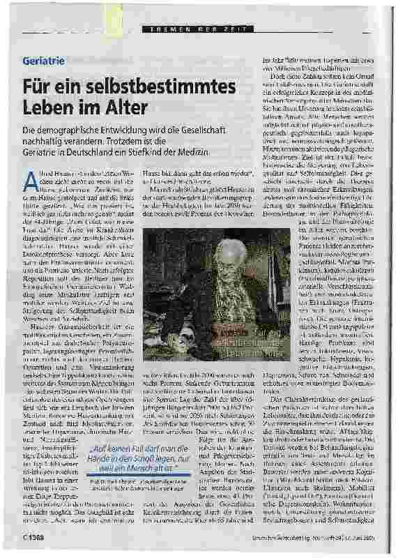 Vorschauseite 1: Für ein selbstbestimmtes Leben im Alter