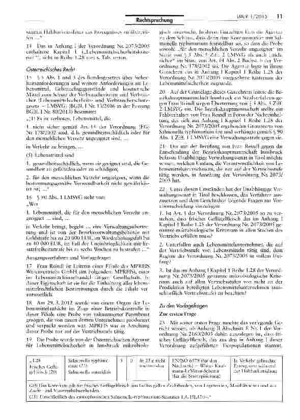 Vorschauseite 4: Angleichung gesundheitspolizeilicher Vorschriften - Mikrobiologische Kriterien für Lebensmittel VO (EG) Nr. 178/2002; VO (EG) Nr. 2073/2005