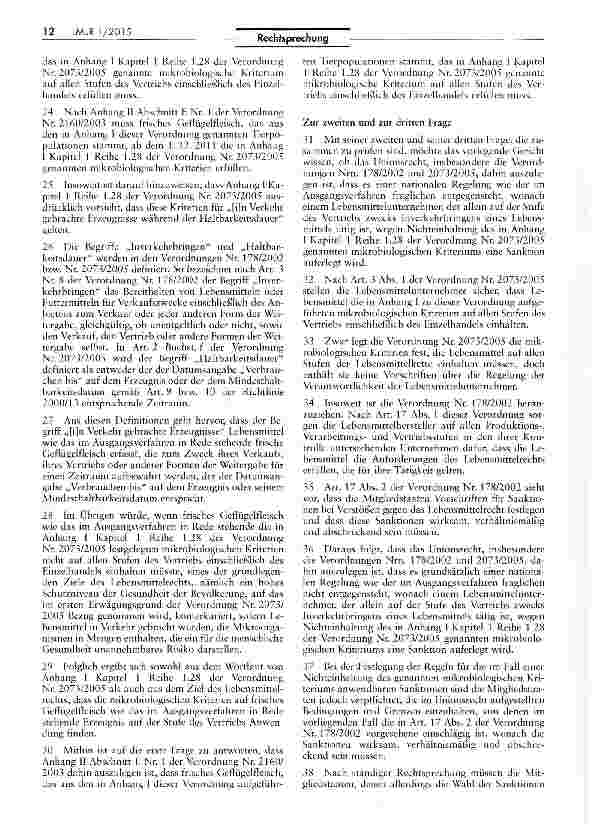 Vorschauseite 5: Angleichung gesundheitspolizeilicher Vorschriften - Mikrobiologische Kriterien für Lebensmittel VO (EG) Nr. 178/2002; VO (EG) Nr. 2073/2005