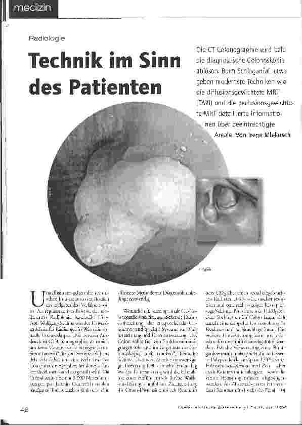 Vorschauseite 1: Radiologie - Technik im Sinn des Patienten